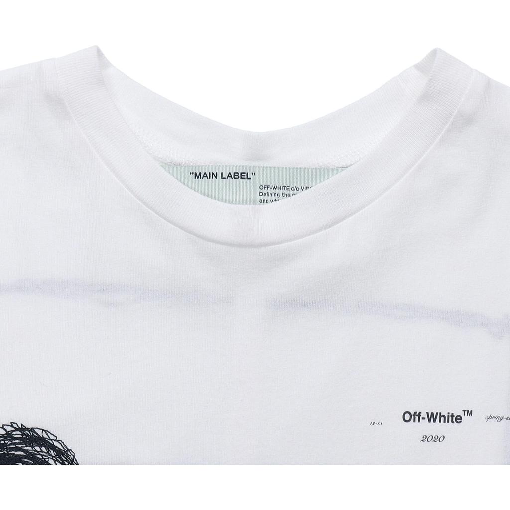 Off-White C/O SS20 Virgil Abloh Figure Print Short Sleeve T-Shirt, Regular Fit Men Tops White OMAA027S201850090110