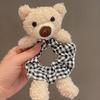 Girls Plush Rabbit Hair Rope Lovely Fluffy Scrunchies Cartoon Bear Elastic Bands