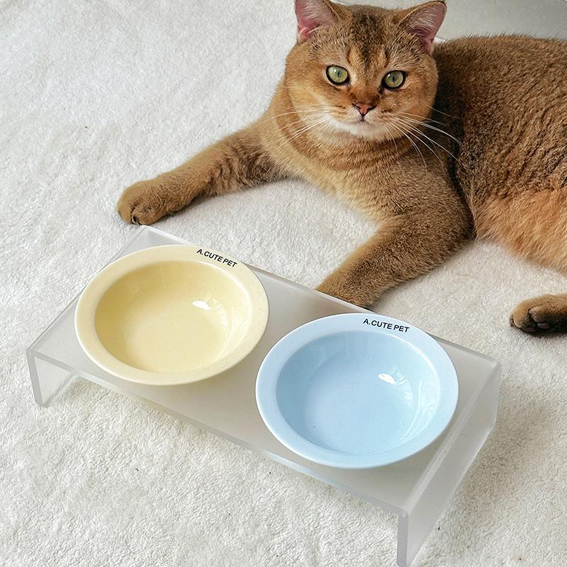 Ceramic Pet Cat Bowl Pet Drinking Water Feeding Bowl Ceramics Cat Food Dog Food Utensils Cat Dog Pet Supplies Accessories
