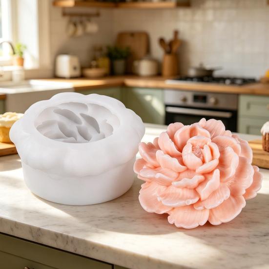 Flower Silicone Molds Flower Peony Fondant Mold Candle Molds Rose for Jelly Chocolate