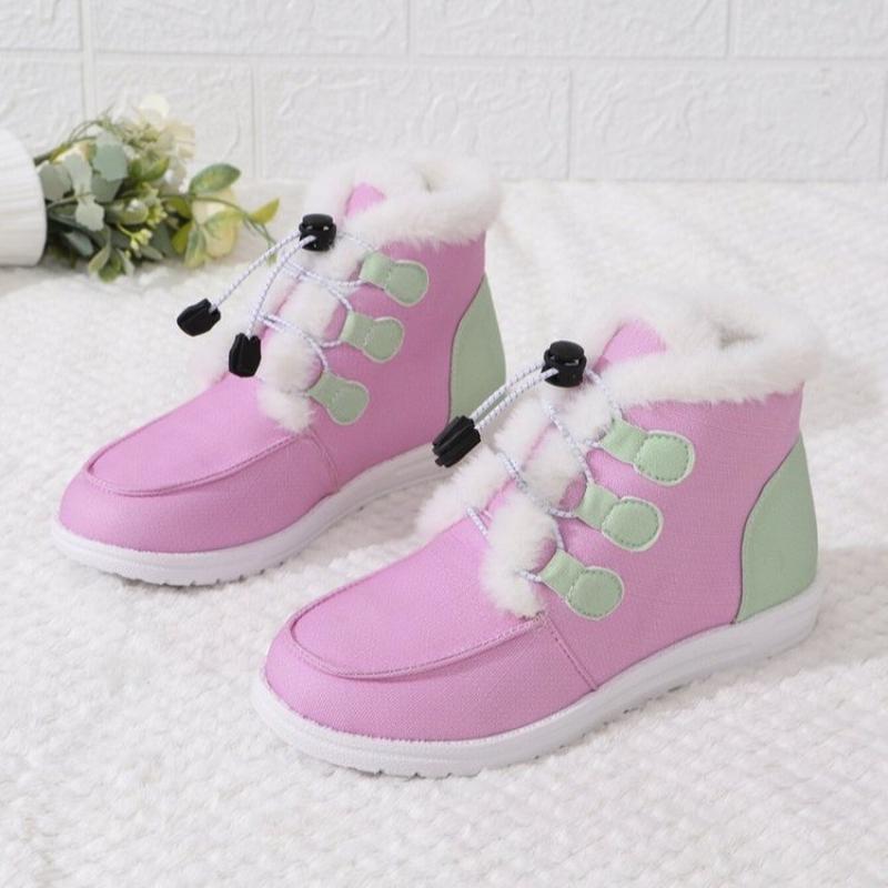 

Модные женские ботинки, повседневные теплые ботинки для женщин, зимние ботинки Slip on Lady Comfort, женские ботильоны, обувь Botas De Mujer 43 розовый