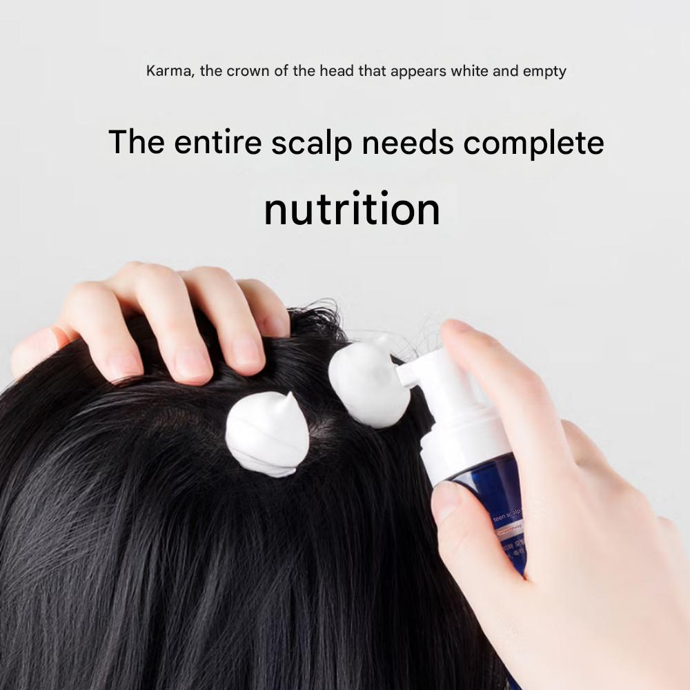 Modamoda Step03 Modrá biotinová maska na pokožku hlavy v pěně 50 ml