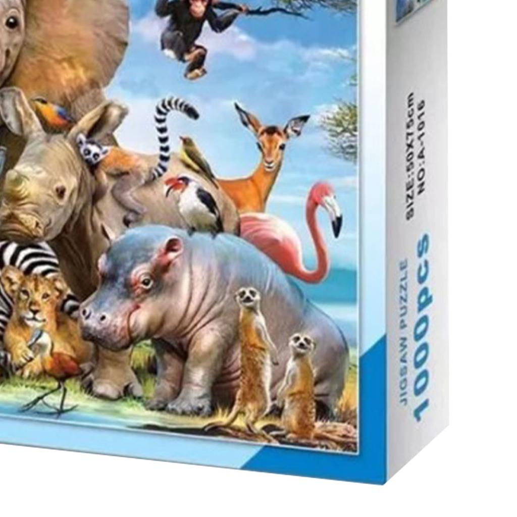 Jigsaw Puzzle 1000 Pieces DIY Cartoon Animal World Adult Educational Toy Game Gift