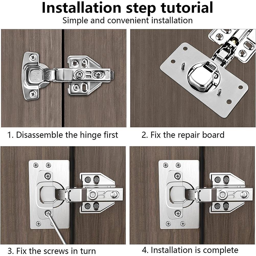 Close Hinges Plate Hinge Cupboard Kitchen Stainless Steel