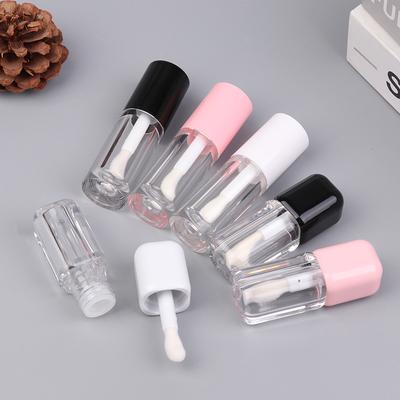 6Ml Empty Transparent Lip Gloss Tubes Big Brush Plastic Lip Balm Tube Lipstick Mini Sample Cosmetic Container Sample Bottle