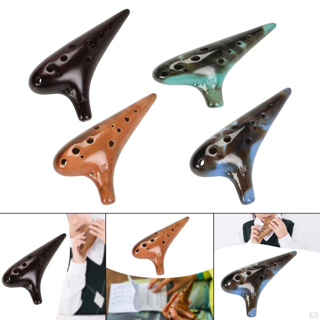 12 Hole Alto C Ocarina Practical Portable with Storage Bag Tenor for Children Beginners