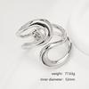 Interlocking Ring Open Bangle - European & American Light Luxury Design for Women