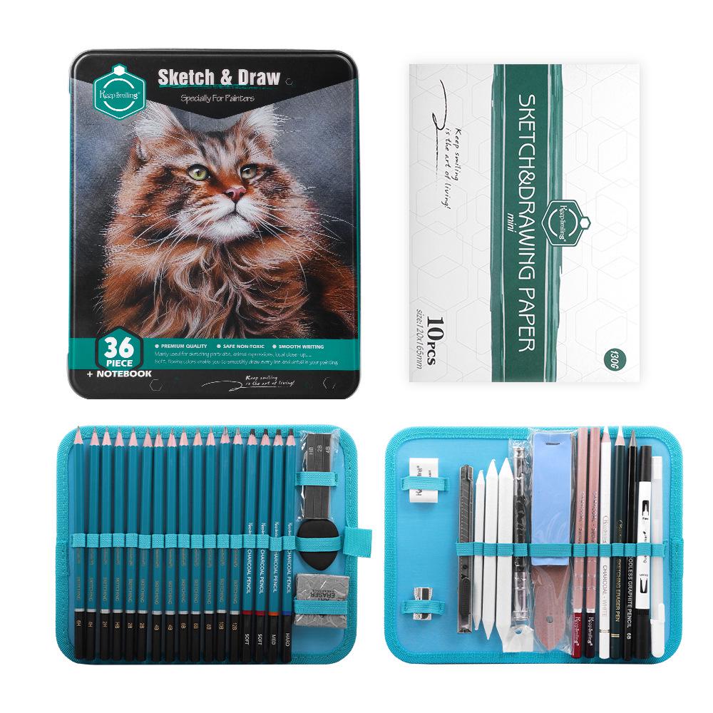 Набор из 42 графитных карандашей - Художественные принадлежности для студентов, HB в коробке Default