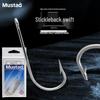 Amo Mustad 34007 Grande Antiruggine con Ardiglione Manico Lungo per Pesca al Cavalluccio Marino