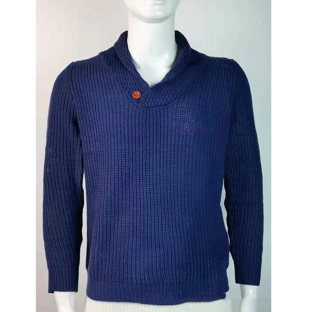 Men Winter Long Sleeve Solid Knitted Sweater Pullover Tops Blouse T Shirt