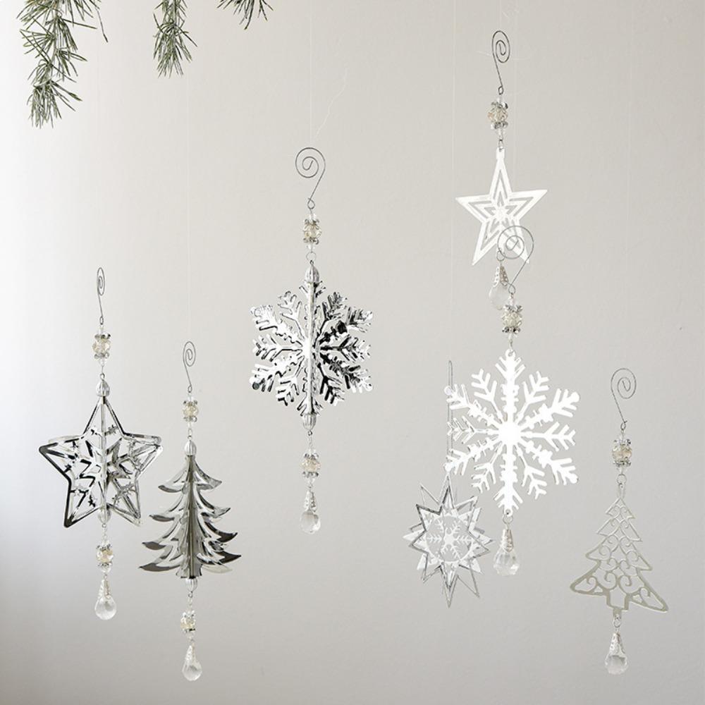 Glitter Christmas Tree Hanging Ornaments Three-dimensional Xmas Tree Hanging Decoration  Navidad