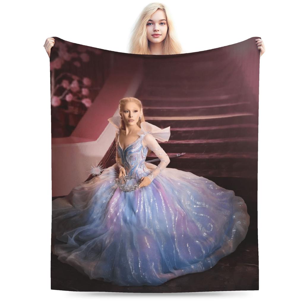 W-Wicked 2 Musical Movie Glinda Elphaba Blanket  Soft Novelty Plush Throw Blanket For Boy Girl Couch Chair Cover