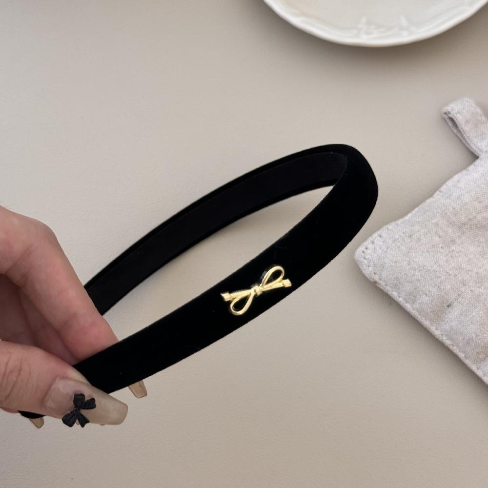 Velvet Hair Hoop Non Slip Velvet Hairband Elegant Bow Headband Fall Winter