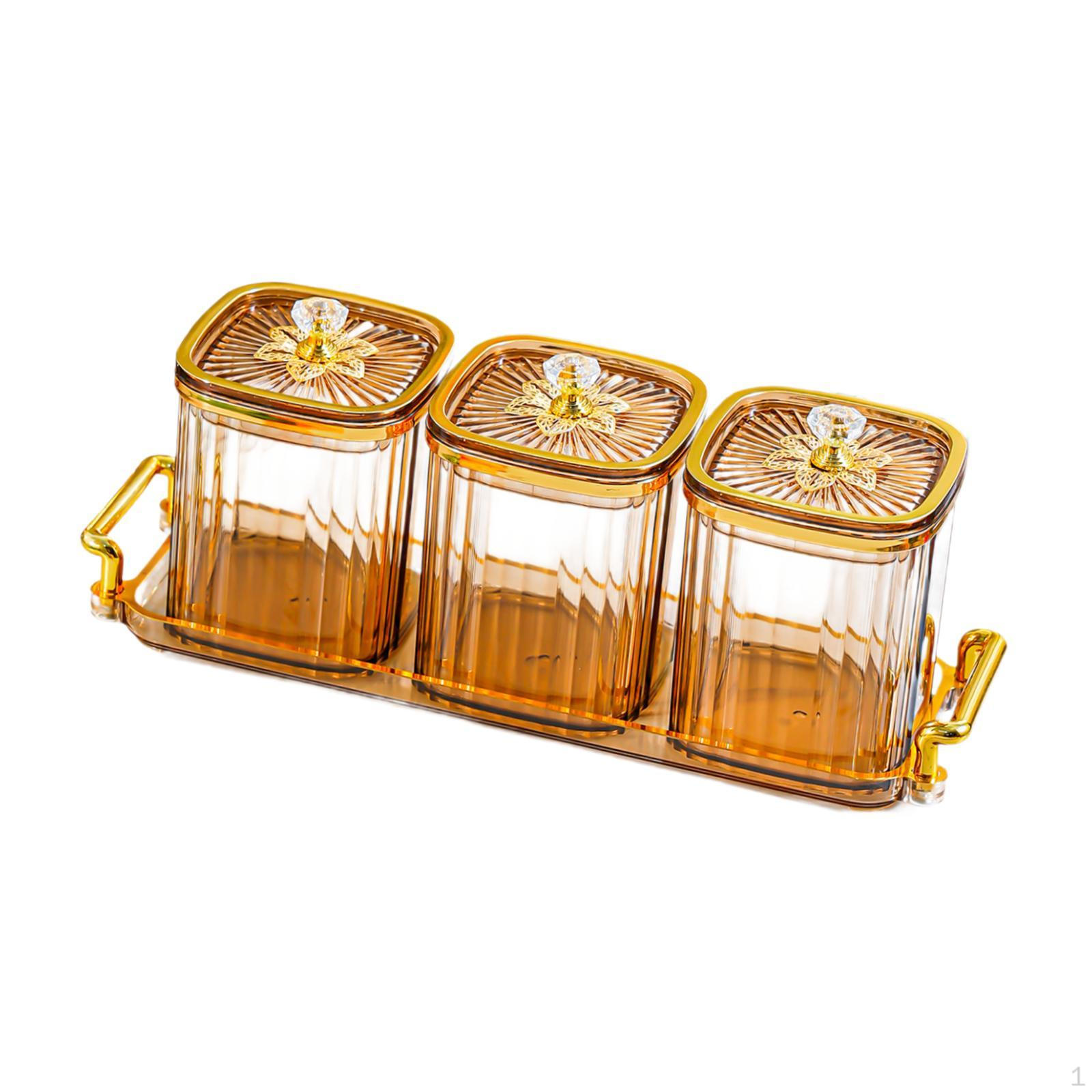 

Candy Dishes, Condiment Spice Case with Lids, Divided Serving Dishes for Appetizer, Dried Fruit