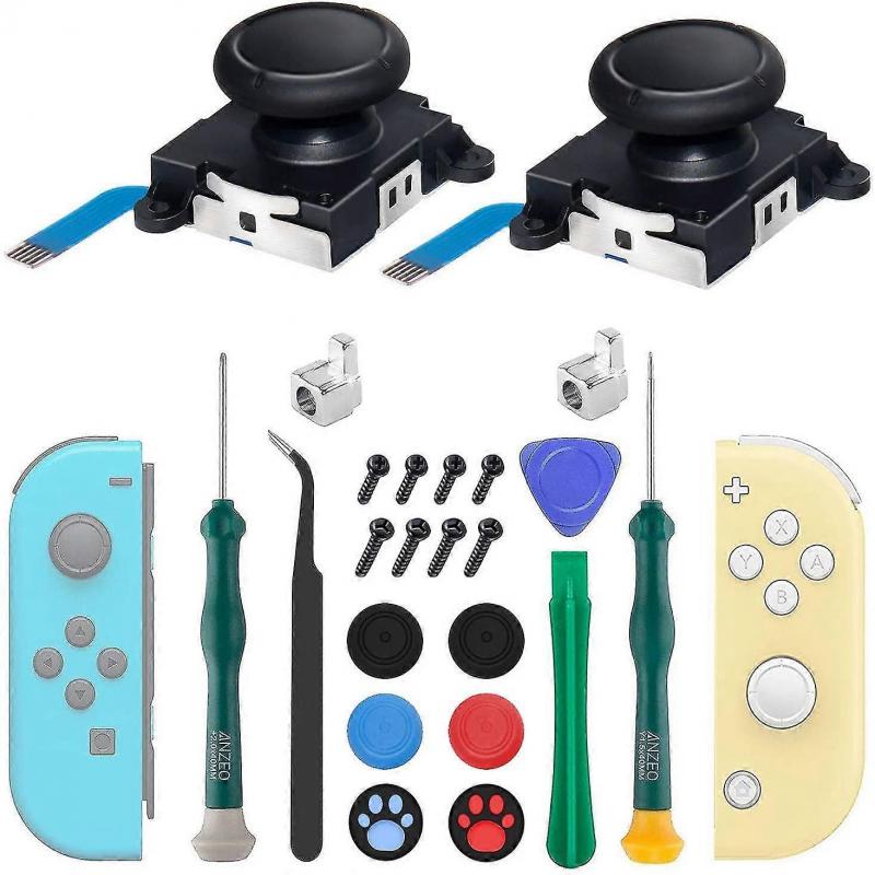2-Pack  Joystick Replacement Analog Thumb  Joystick Replacement Parts Repair Kit For