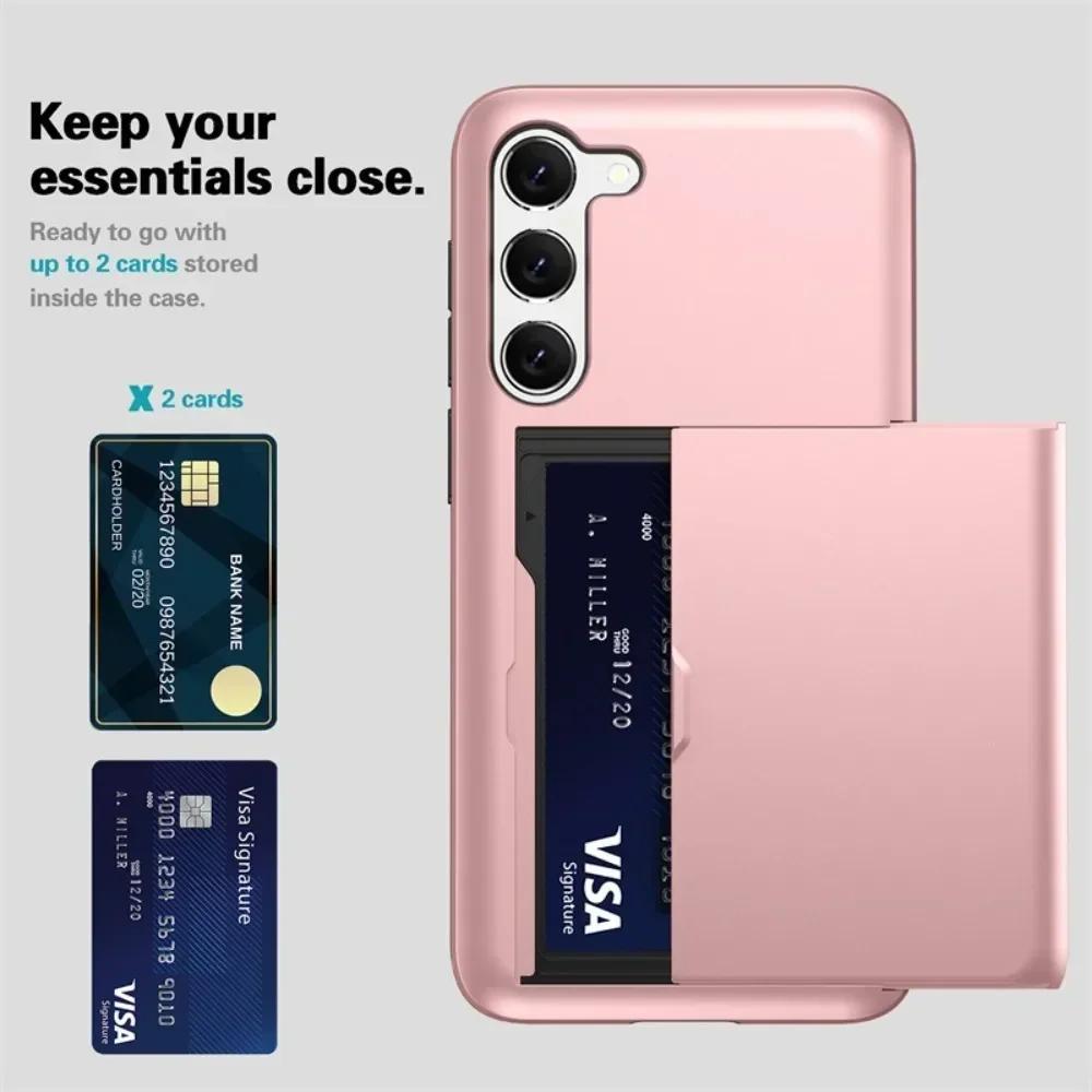 Case for Samsung Galaxy S26 S25 S24 S22 S23 S21 FE Note 20 Ultra Plus A56 A17 A16 A36 Card Holder Slot Shockproof Wallet Cover