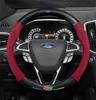 AADA1 Car Anti-Slip Suede Carbon Fiber Steering Wheel Cover Ford ST EXPLORER EDGE Fiesta Focus Mondeo F150 Fusion Mustang Kuga Ranger