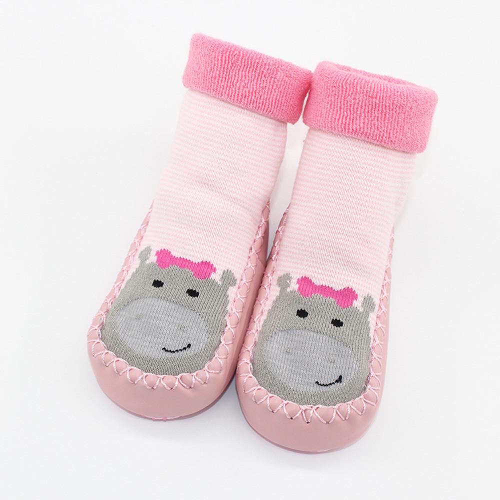 Newborn Baby Boys Girls Cartoon Animal  Floor Socks Anti-Slip Baby Step Socks 
