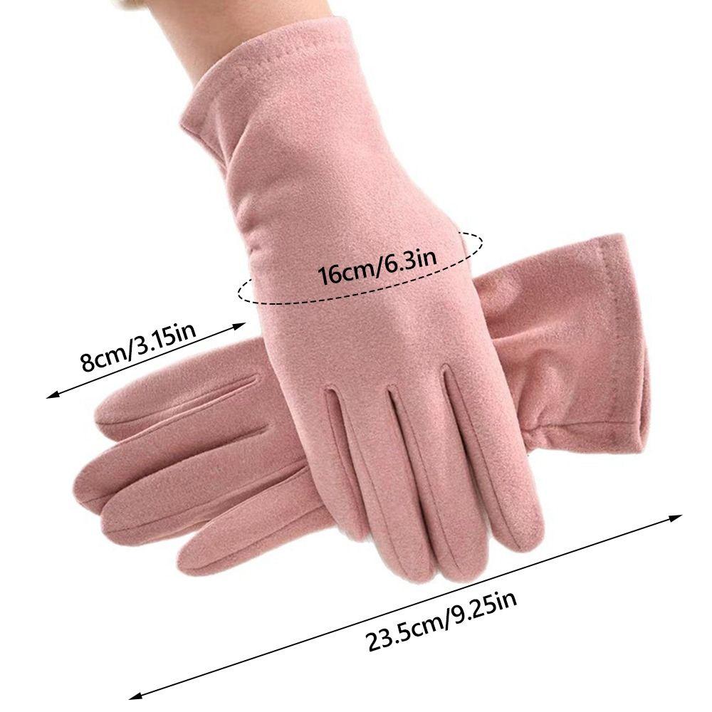 Dralon Winter Gloves Full Finger Windproof Driving Mittens Coldproof Solid Color Full Finger Gloves for Outdoor Cycling Skiing