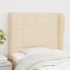 VidaXL Headboard with Ears Cream 103x23x118-128 Cm Fabric3117951
