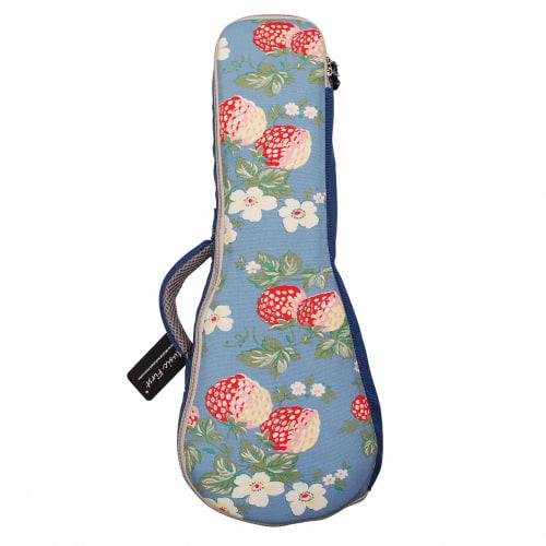 MUSIC FIRST? 26-inch Tenor "Strawberry Flower" Ukulele Bag, Case, and Cover (26 Inch Tenor, Strawberry Flower)