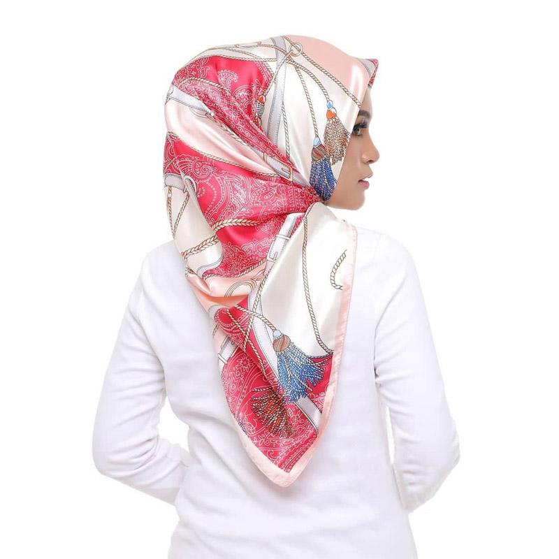 Luxury Design Silk Scarf Square Women Floral Printed Shawl Wrap Spring Summer Neckerchief Hair Band Lady Decor Foulard Bandana