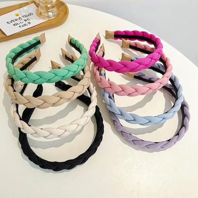 Pletený Ručně Tkaný Retro Temperament Čelenka Dekorace Jednobarevná Čelenka