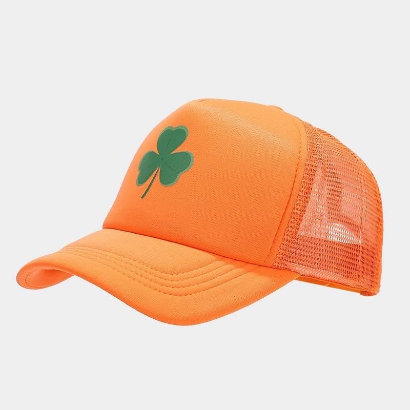 New Fashion Clover Pattern Truck Driver Hat Men's Summer Outdoor Sun Hats Women Breathable Sunscreen Mesh Baseball Cap Tide