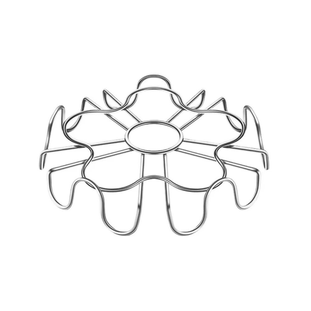 

Multifunctional Steamer Rack Stainless Steel Grilling Rack Practical Steaming Stand Oven серебряный