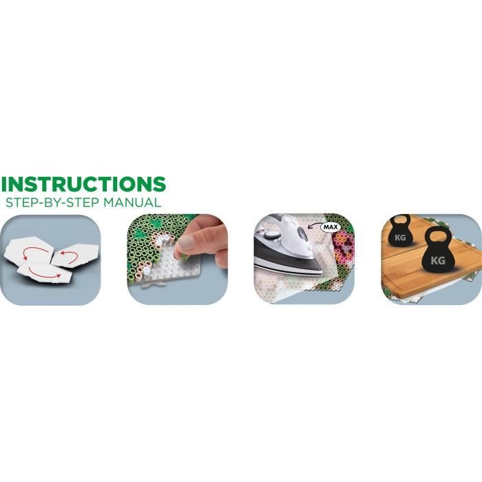 Kit de perles à repasser SES CREATIVE Beedz Art - Hexagones zen pour enfant de 12 ans et plus