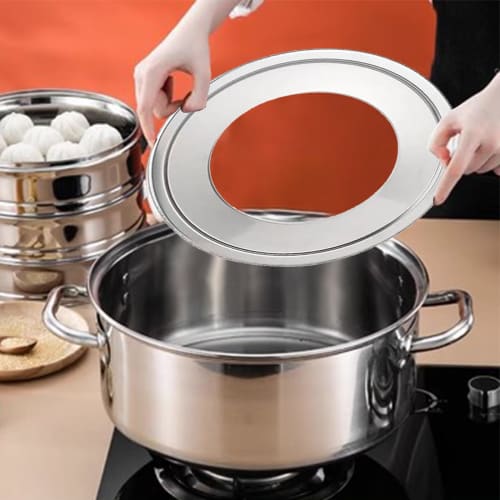 YFFSFDC Steaming Plate for Chinese Steamers, Fits 21-24cm Pots and 16-21cm Steamers (24cm Diameter)