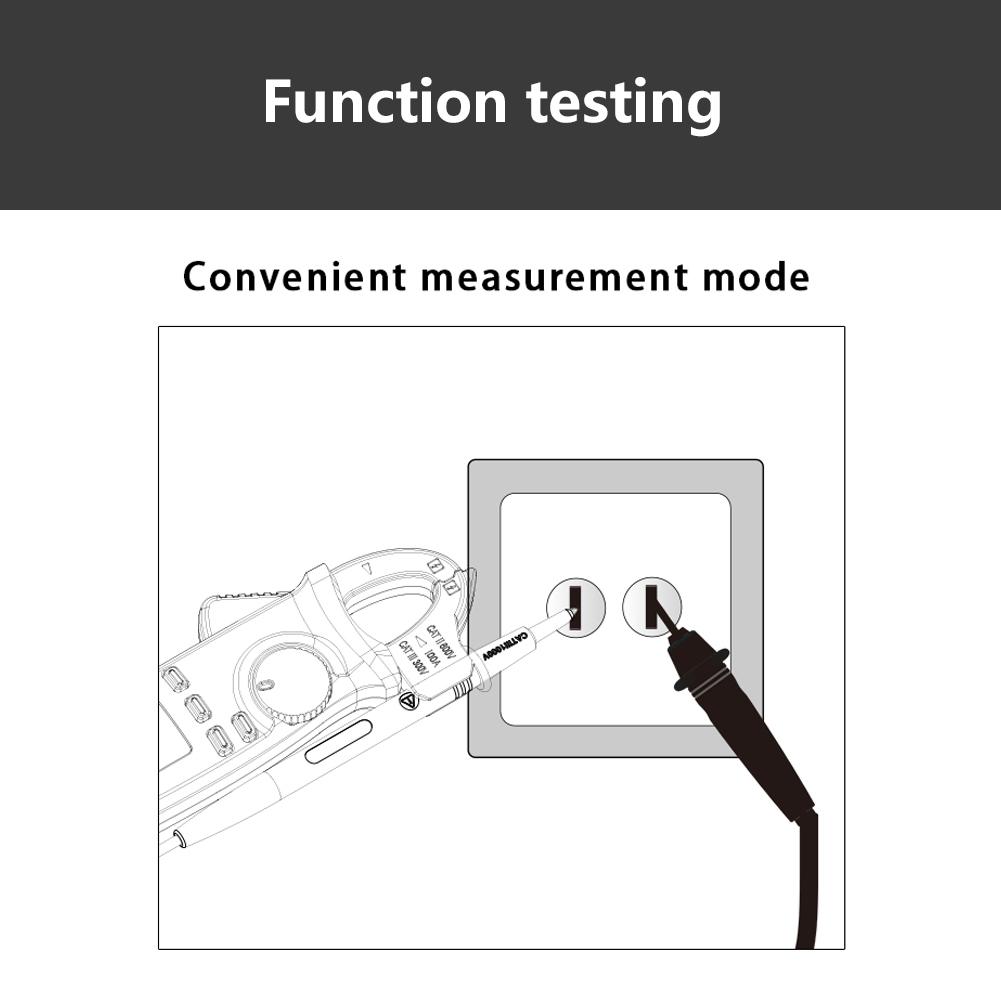 1pc Digital Clamp Multimeter AC DC Voltage Current Resistance Temperature Tester 6000Count