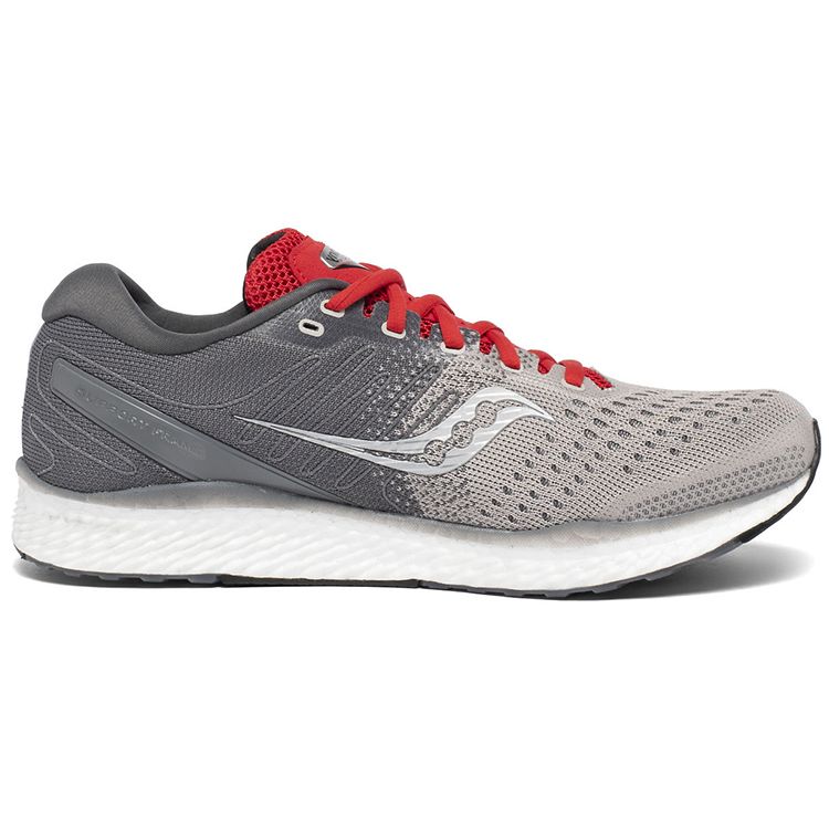 SAUCONY Freedom 3 Comfortable Cushioning Mesh Slip-Resistant Lightweight Low-Top Running Shoes Men Sneaker Gray Red S20543-30