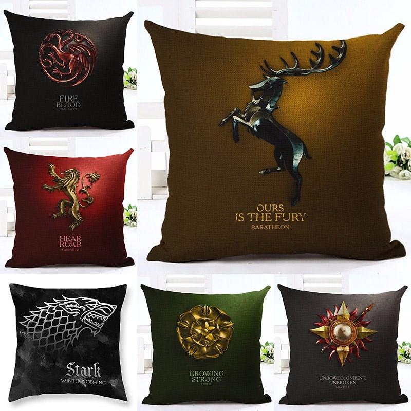 Luxurious Game Of Thrones Fire And Blood Throw Pillow Case For Elegant Home Decor
