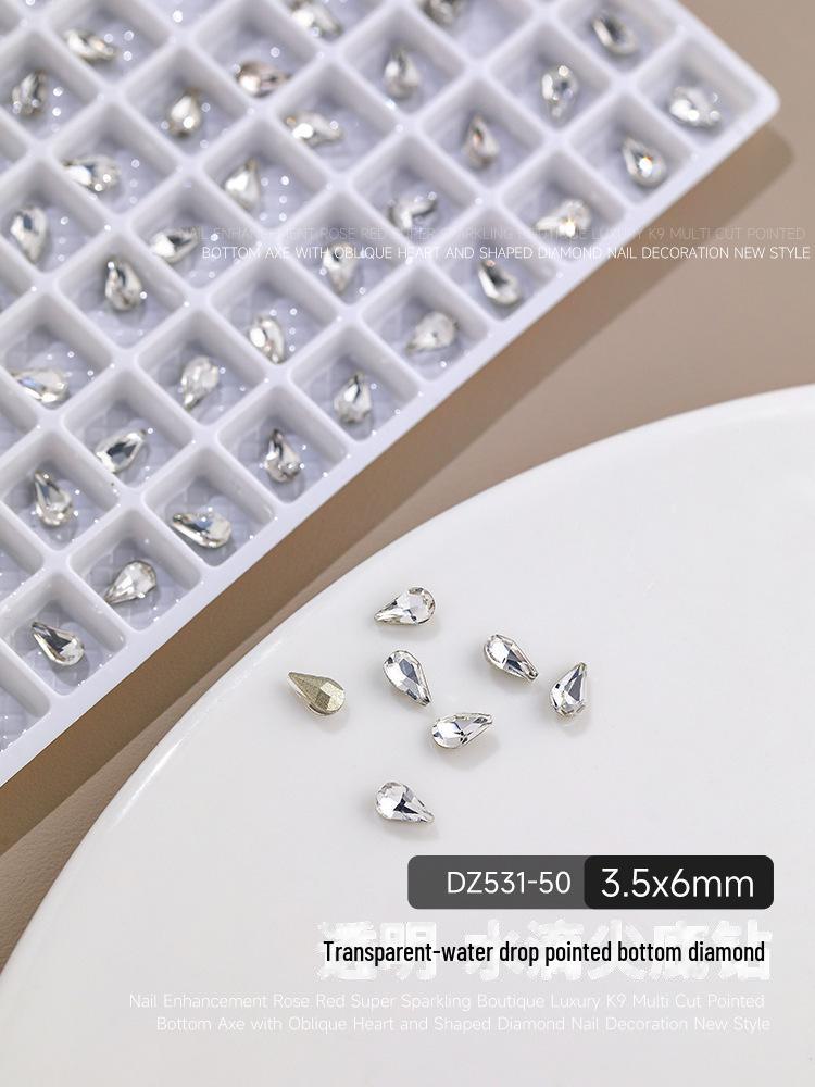 

Набор сверкающих украшений для ногтей с бриллиантами - аксессуары для ногтей в виде изогнутого сердца, капли воды, толстого квадрата, бабочки и кубиков сахара.