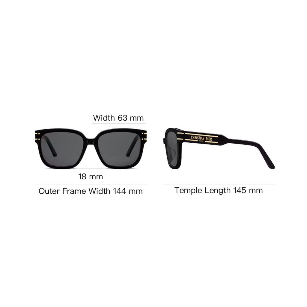 Dior Logo Irregular Frame Sunglasses Women sunglasses Black DIORSIGNATURE-S7F