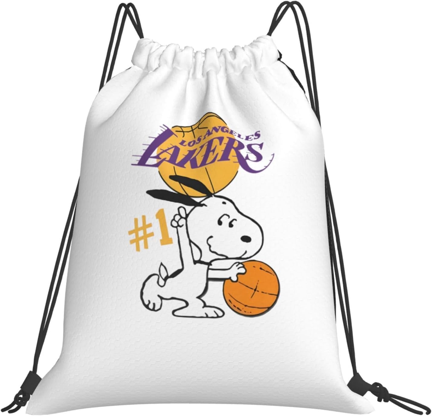 

Asamike Gym Cute Snoopy Basketball Training Pool Storage Drawstring Sports Rope Pull Athletic Training Shoe Unisex Knapsack, Sack, Design, Backpack,