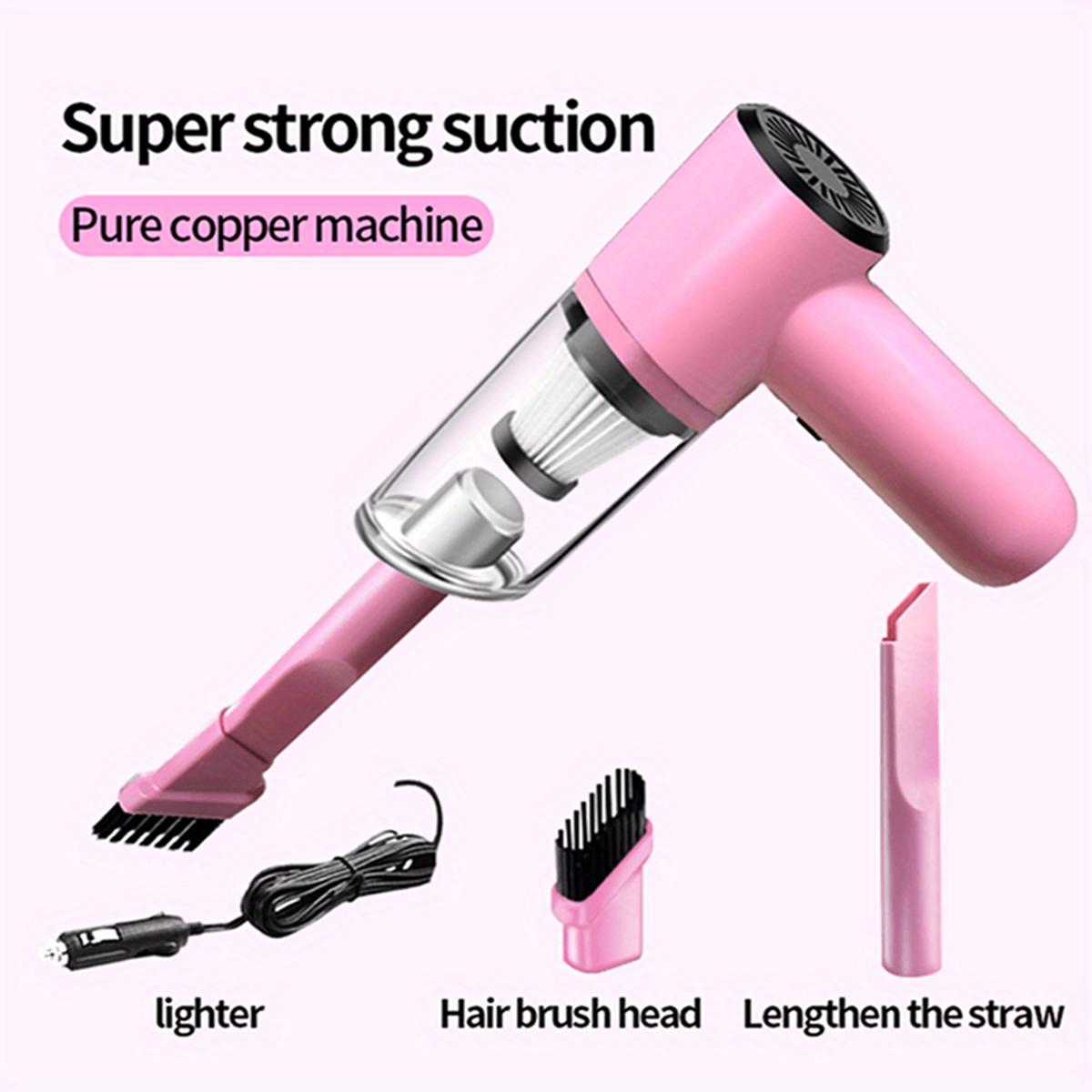 Pink Car Vacuum Cleaner 3100Pa Super Suction Super High Power Wet And Dry Cleaning Cat Hair Pet Hair Portable Mini-handheld розовый