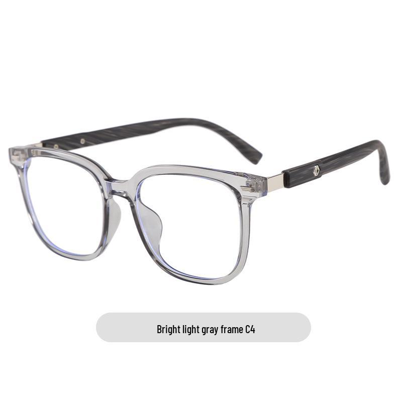 Wood Grain TR Rice Frame Glasses - Unisex, Anti-Blue Light, Student Myopia Glasses