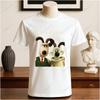 Wallace und Gromit Bedruckte T-Shirts Tops Cartoon und Anime Bedrucktes T-Shirt Sommer All-Match Mode Baumwoll-T-Shirt