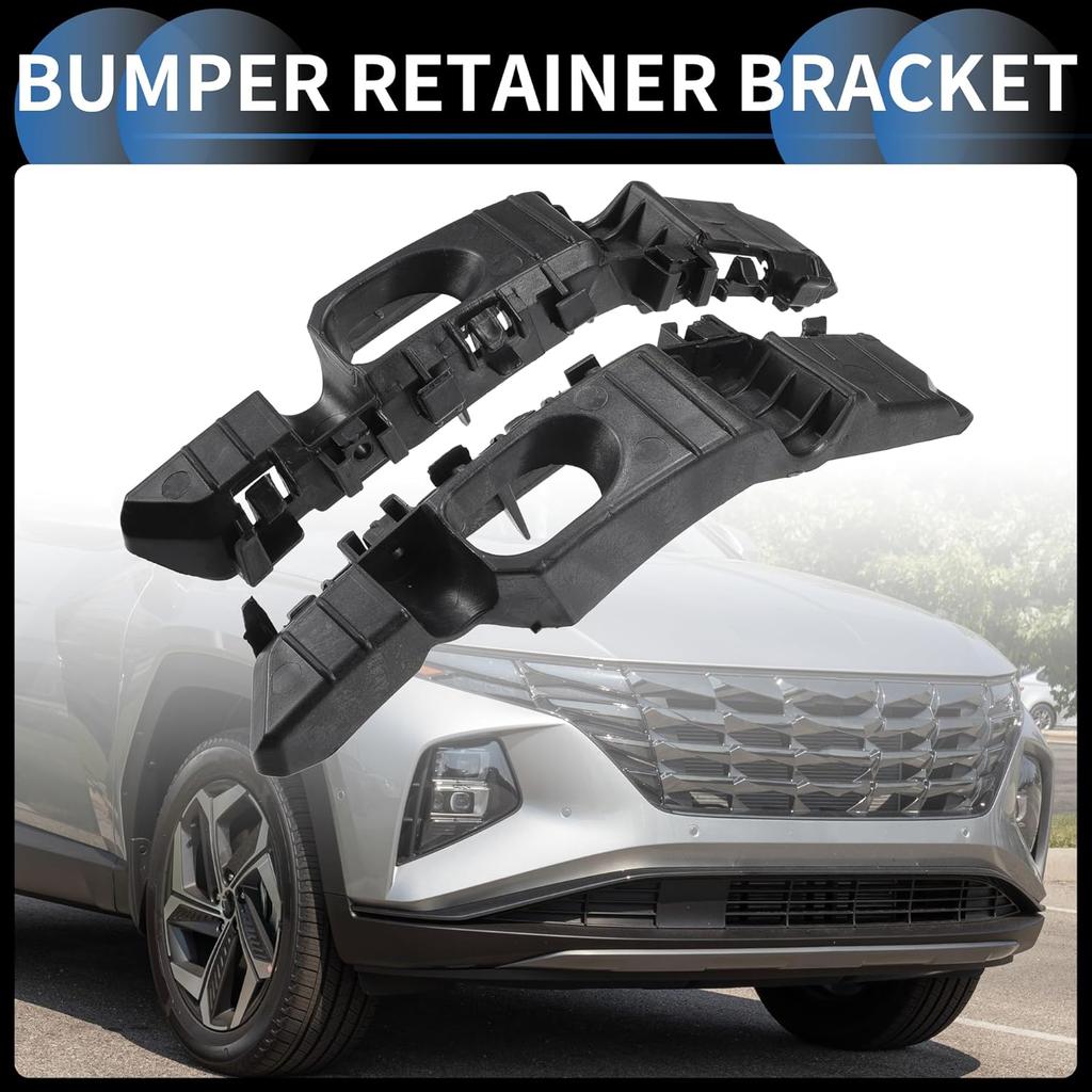 Bumper Support Bracket, Left and Right Side Front Bumper Retainer Bracket Hold Mount No.86551N9000 for Hyundai Tucson 2022-2023 ABS Plastic Black, 1