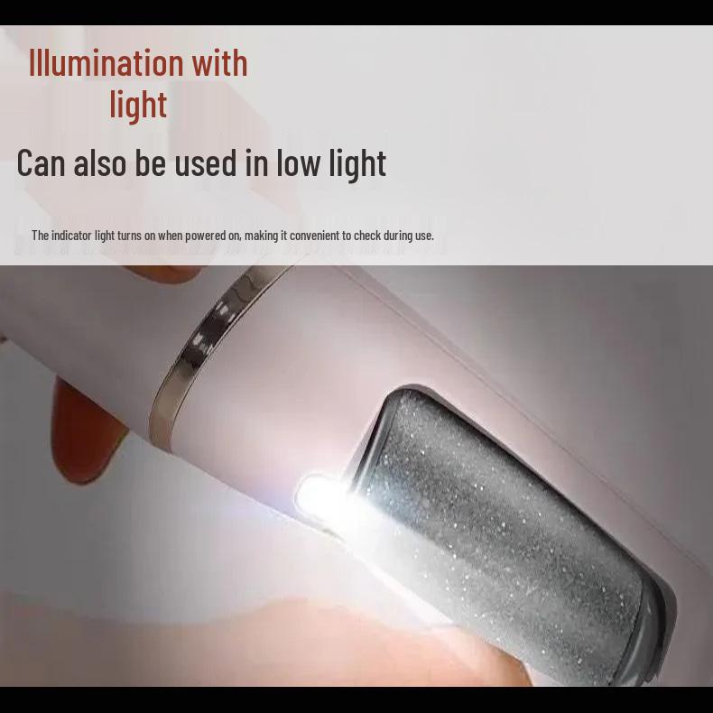 Electric Foot File with Light: Automatic Callus Remover & Foot Grinder