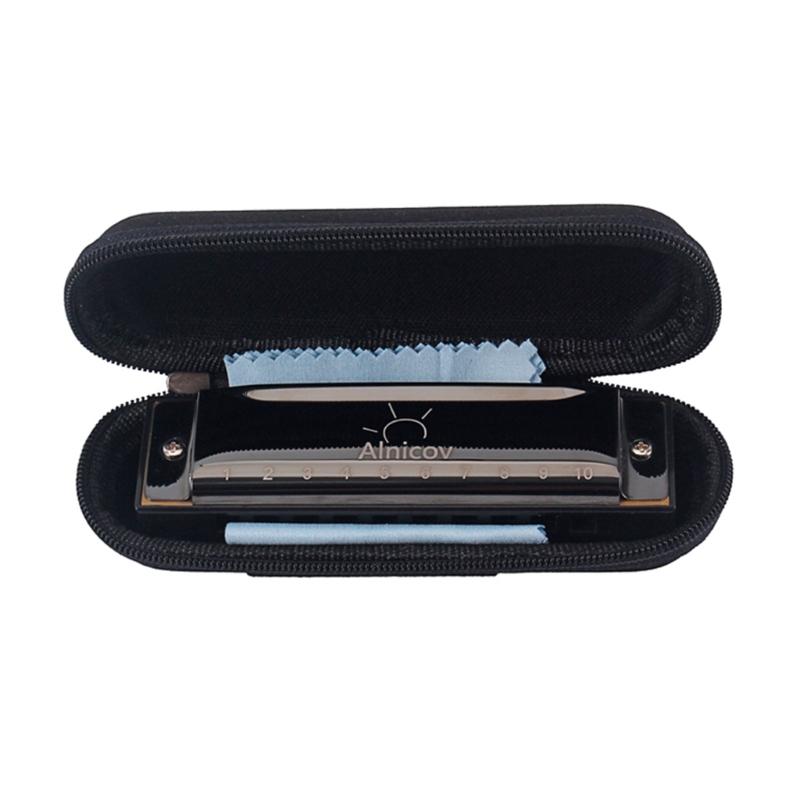 Blues Harmonica Key-of-C, 10 Holes 20 Tones Harmonica Professional Mouth Organ for Adults, Beginners and Students