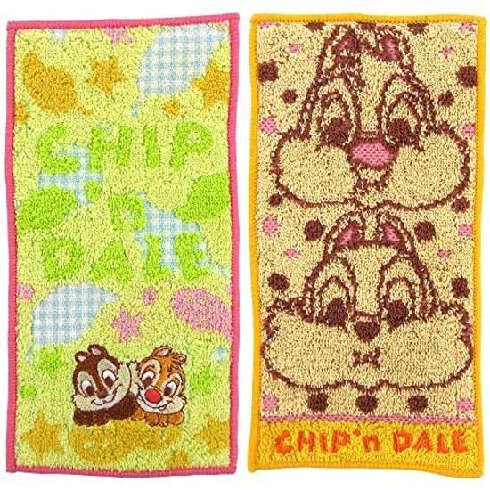 Marushin Half Handkerchief Pocket Towel Set 2 Disney Chip Dale Mini Monster Entrance Admission Goods Preparation Nursery Kindergarten Elementary Boys