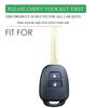 Silicone Car Key Cover Case For Toyota Yaris Corolla Highlander Crown 2 Buttons Remote Skin Protector Shell Keychain Accessories