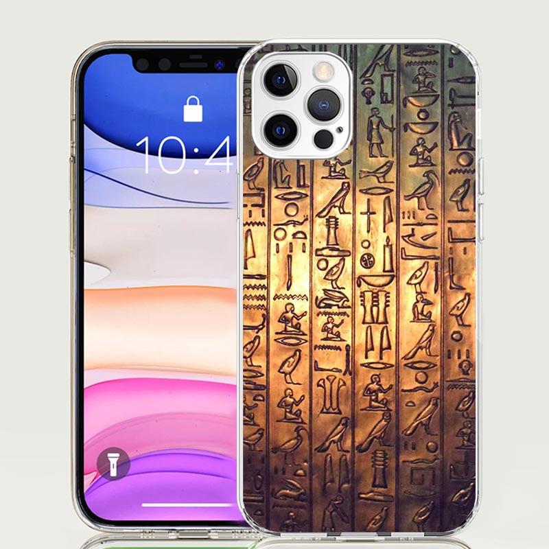 Egypt Nefertiti Anubis Ankh Pharaoh Phone Case For iPhone 17 Air 16 15 Plus 11 14 Pro Max 13 Mini 12 7 8 + SE Pattern Art Custom