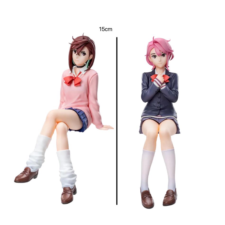 New Anime Dandadan Ayase Momo Shiratori Aira Sitting Model Figure Collectible Desktop Decoration Toys PVC posture Kid Friendly Entertaining Fun Play
