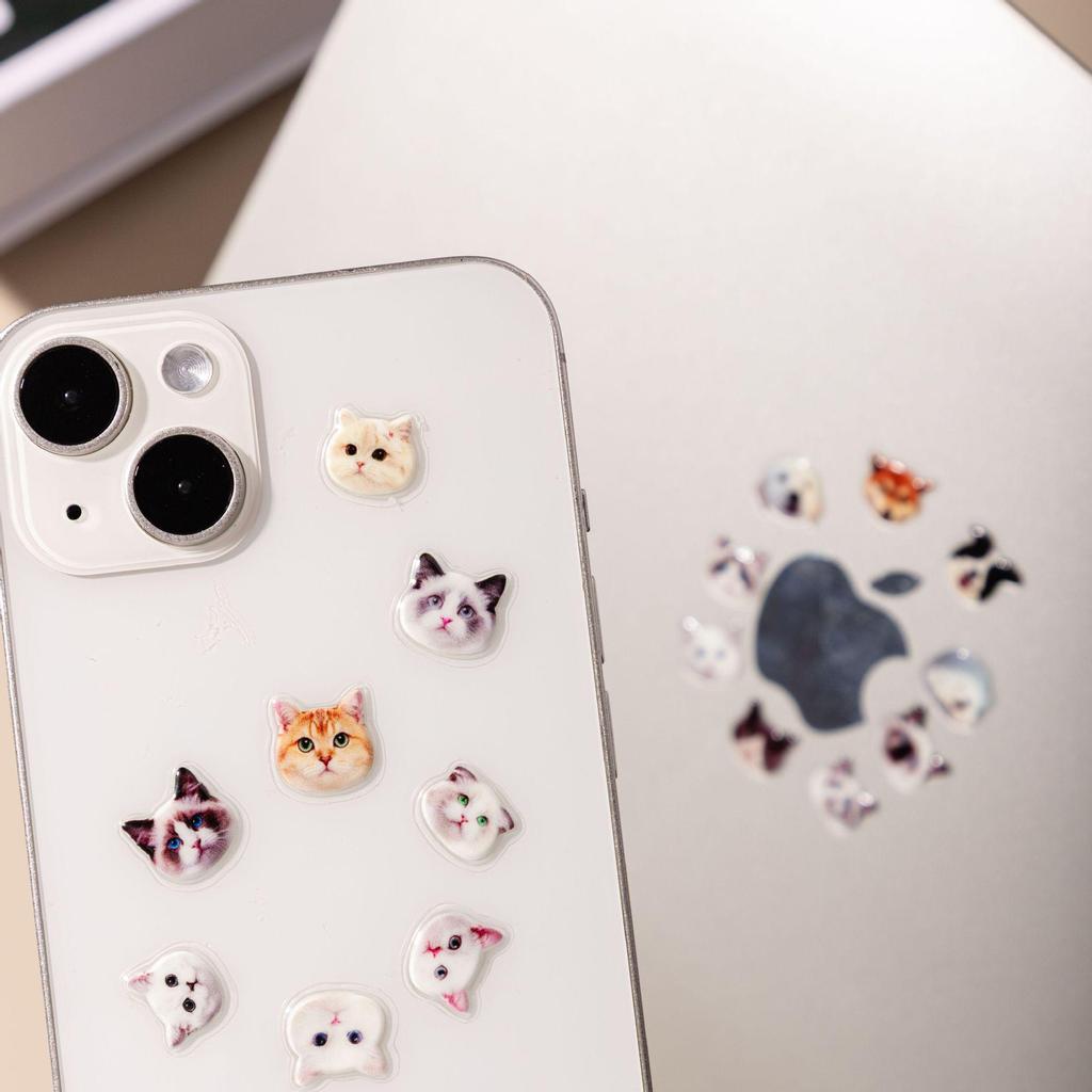 Cyansea Cute Cartoon Animal Epoxy Stickers for Journals - Cats & Dogs
