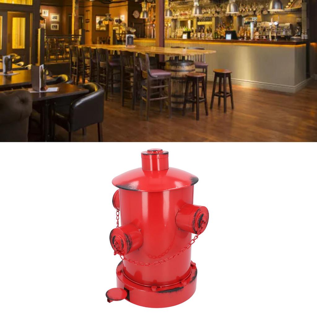 Hydrant Trash Can Decorative Retro Industrial Indoor Outdoor Iron Waste Bins with Bucket for Garden Home Kitchen