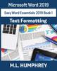 Kniha Word 2019 Text Formatting : 1